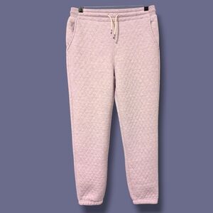 Marine Layer Lavender Purple Cozy Drawstring Tapered Corbet Quilted Jogger SM